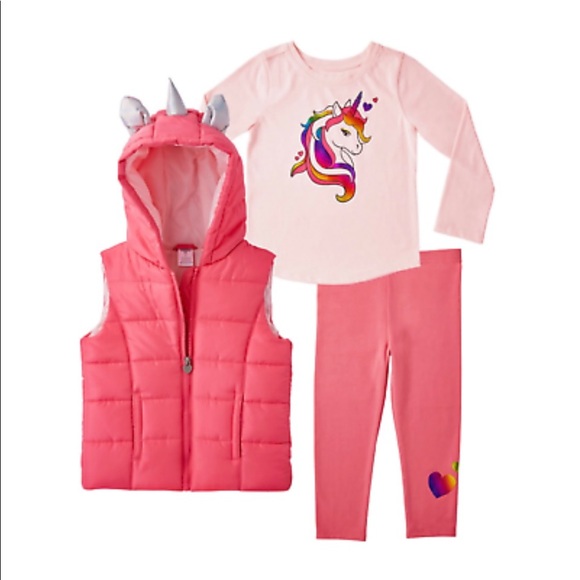 ✨SOLD✨LITTLE ME Unicorn 3 piece Set Size 18 Months - Picture 1 of 1